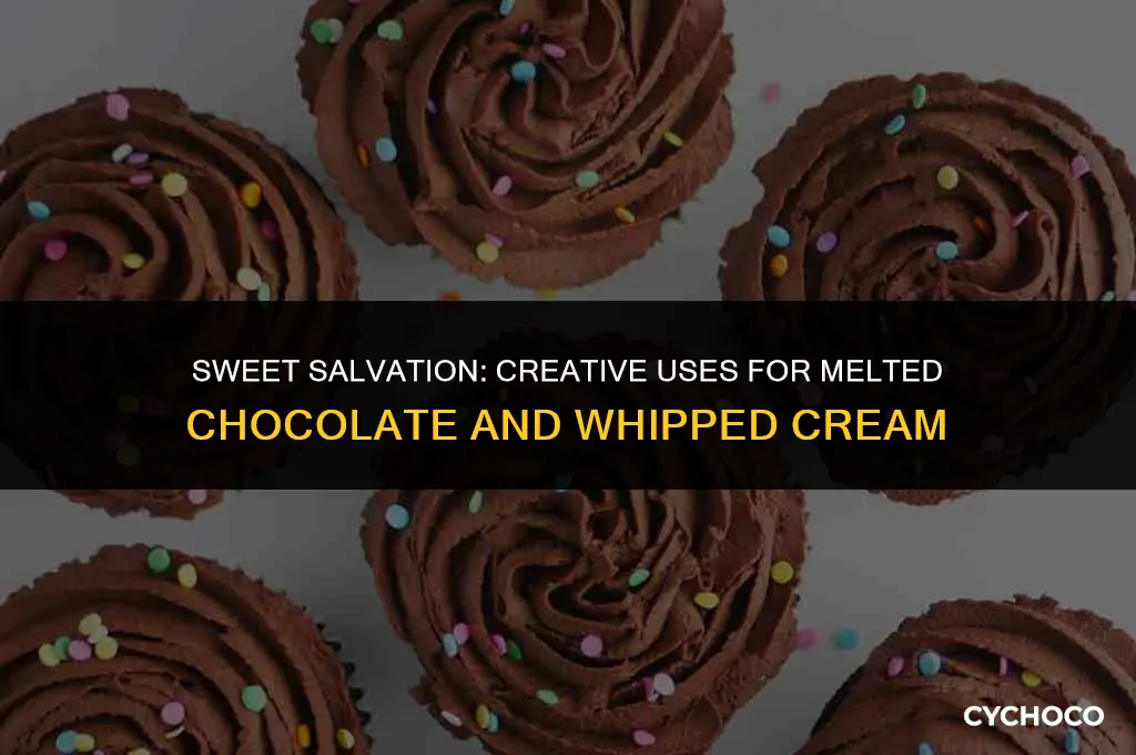 what to do with melted chocolate bar whipped cream