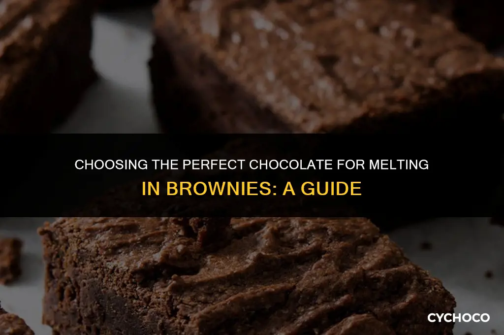 what type of chocolate should i melt for brownies