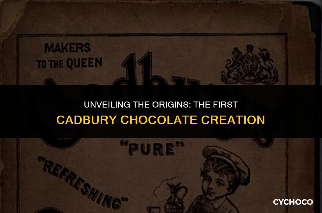 what was the first cadbury chocolate made