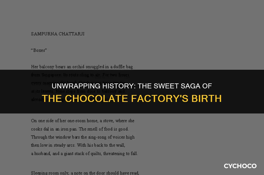 what year was chocolate factory made