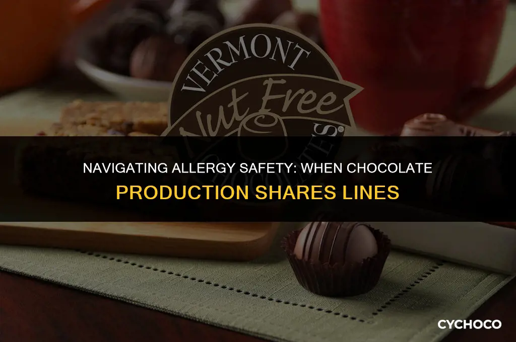 when chocolate made on same line is allergy safe
