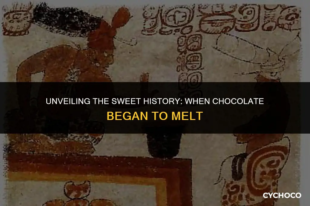 when melting chocolate started