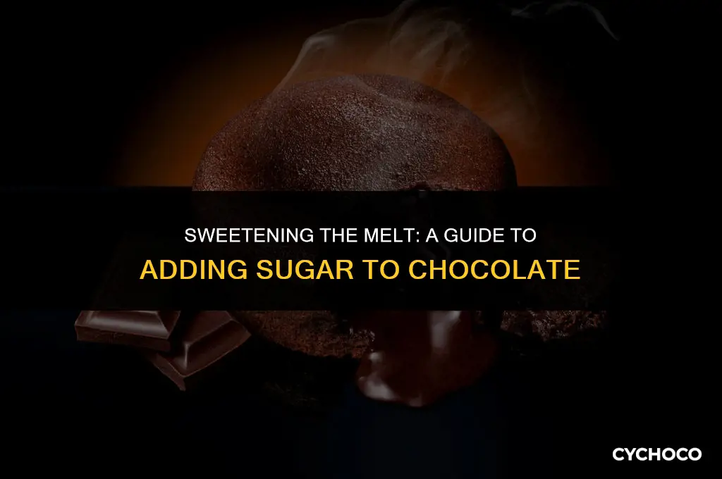 when to add sugar when melting chocolate