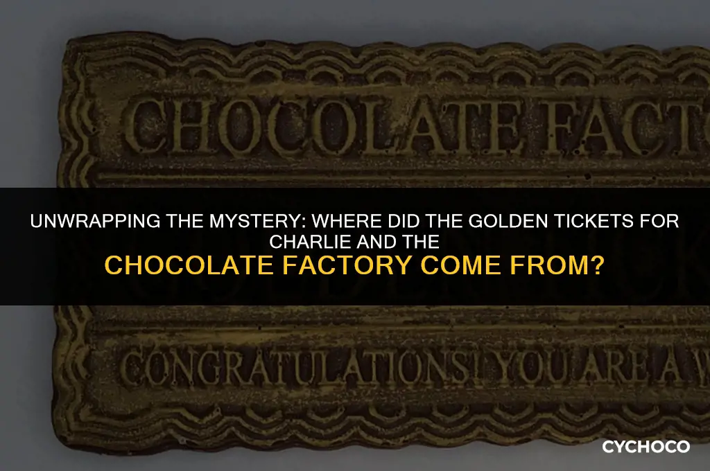 where did the tickets for charlie and the chocolate factory