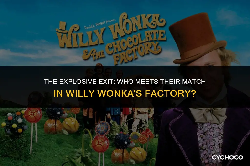 who blows up in charlie and the chocolate factory