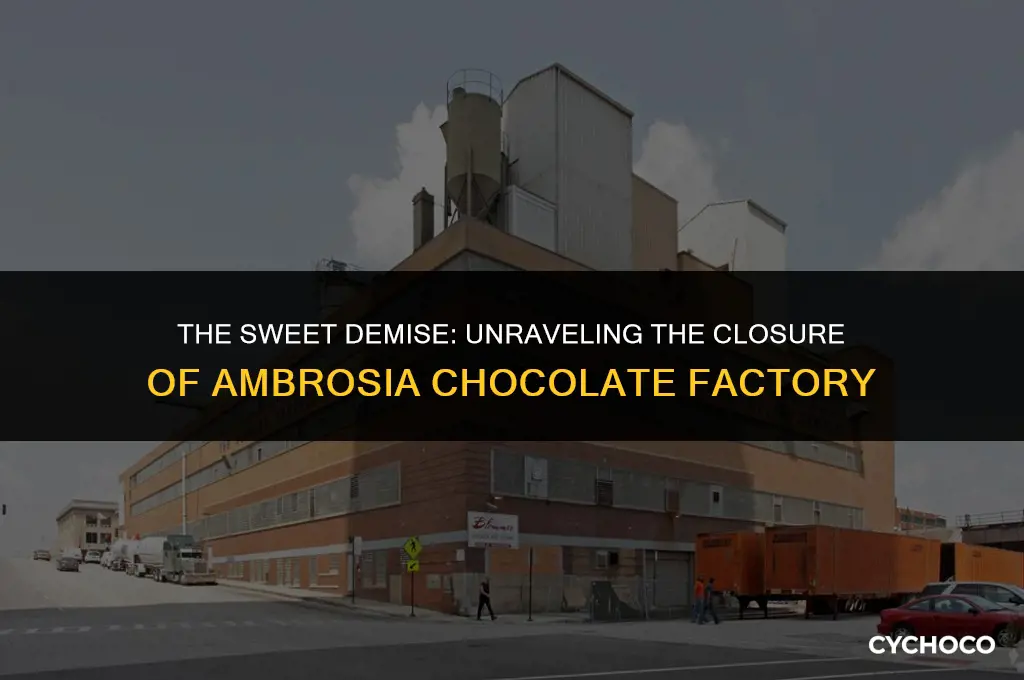 why did ambrosia chocolate factory close