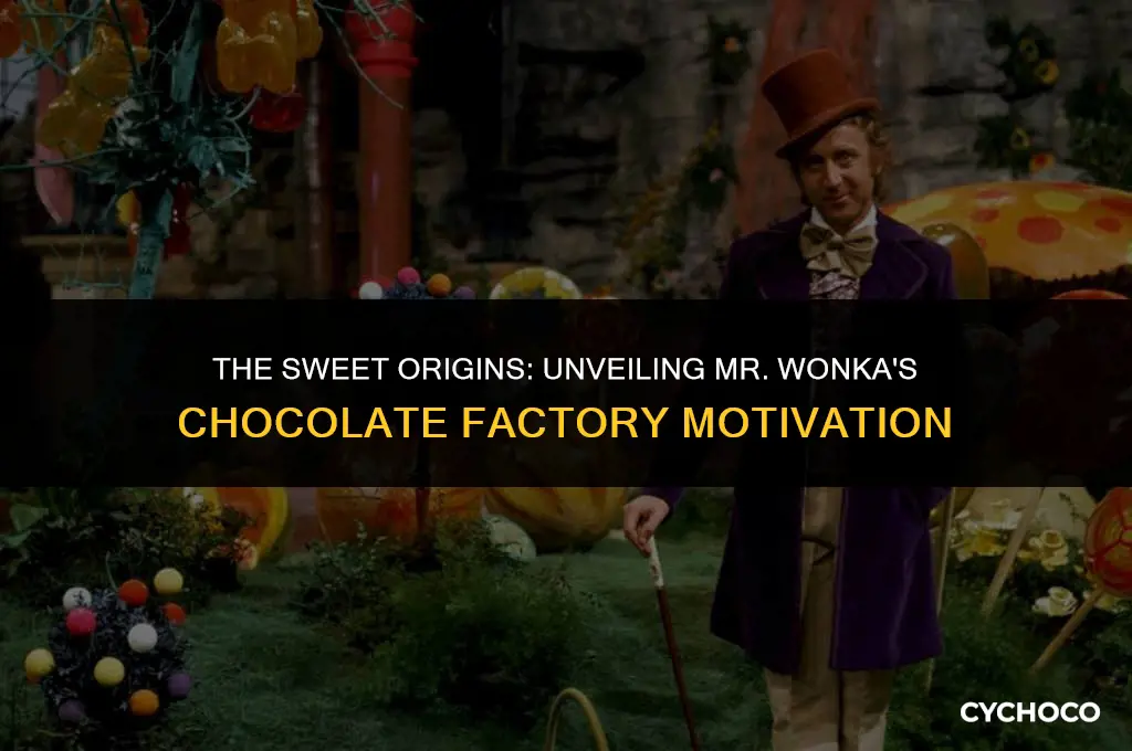 why did mr wonka build the chocolate factory
