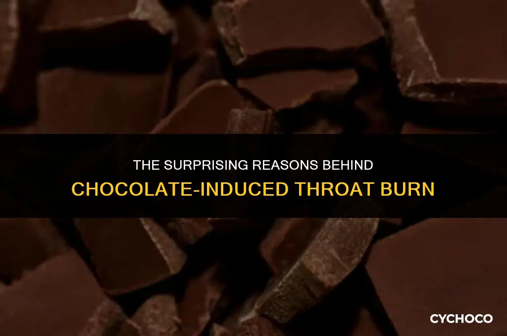 why does chocolate make my throat burn
