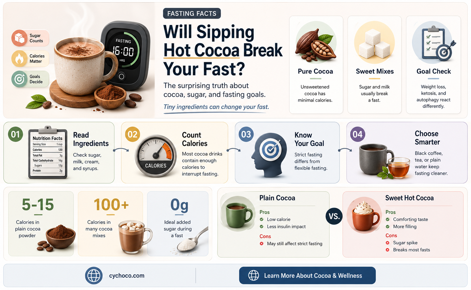 does hot cocoa break a fast